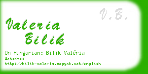 valeria bilik business card